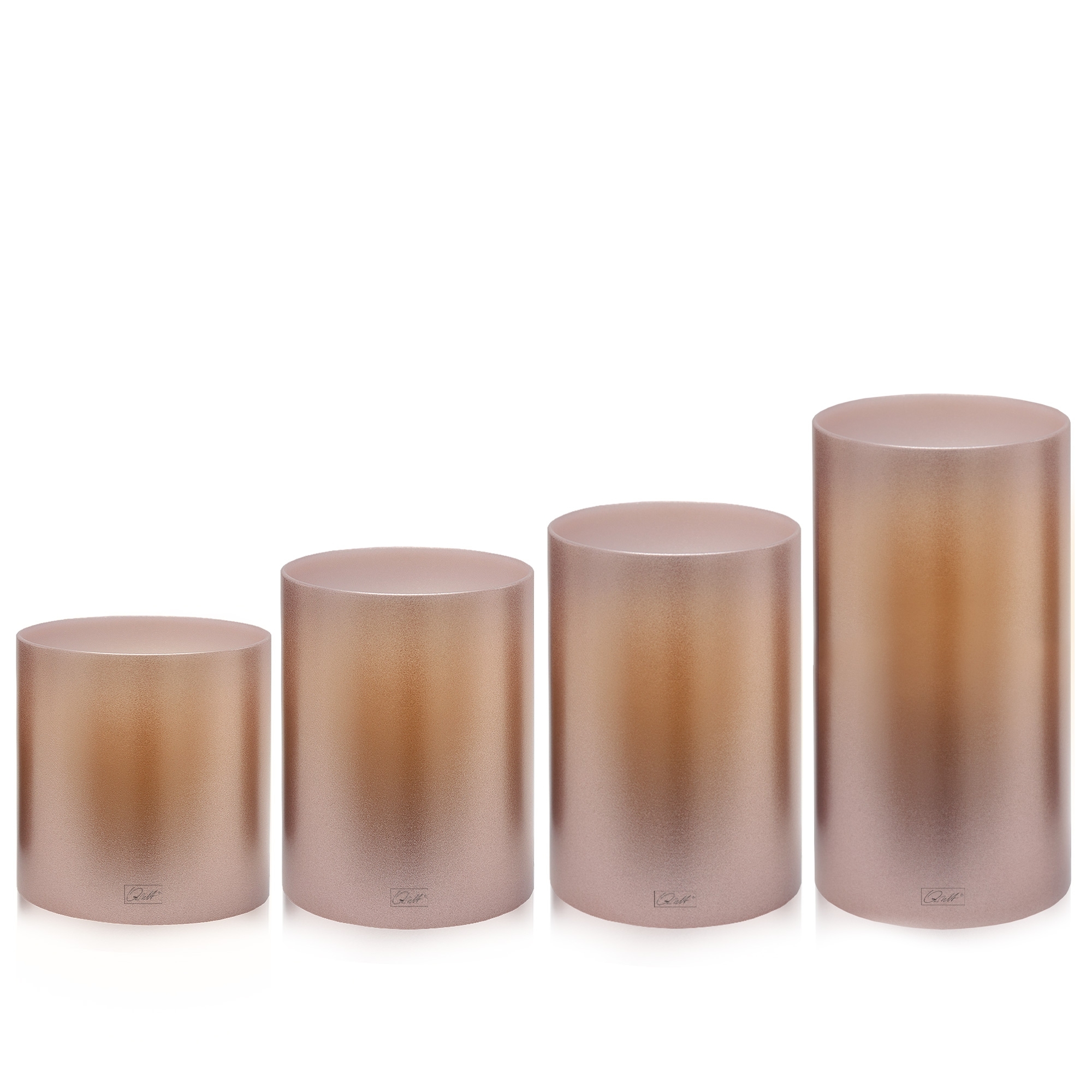 Qult Farluce Inside - Teelichthalter in Kerzenform Ø 8 cm - Rose Gold